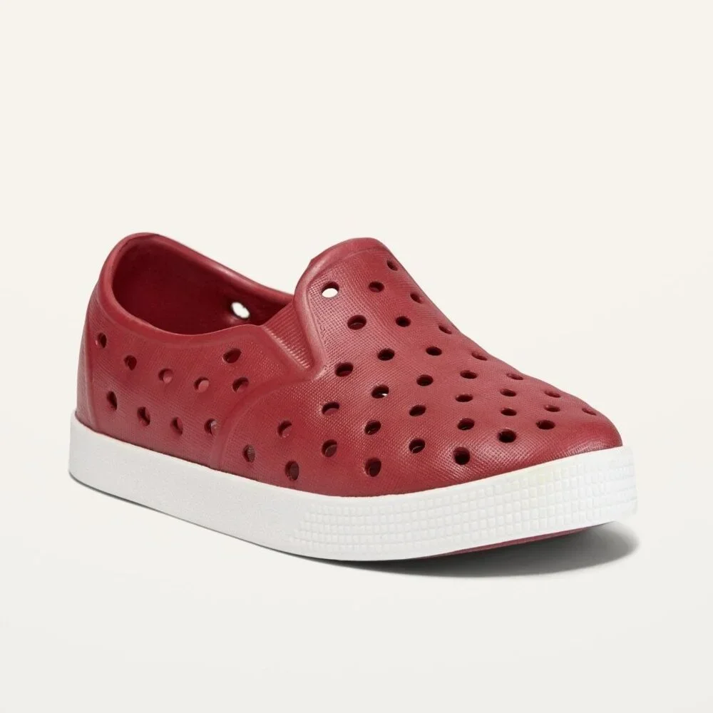 Old‎ Navy Perforated Vinyl Slip-on Sneakers for Toddler in Red Myrh - Size 5